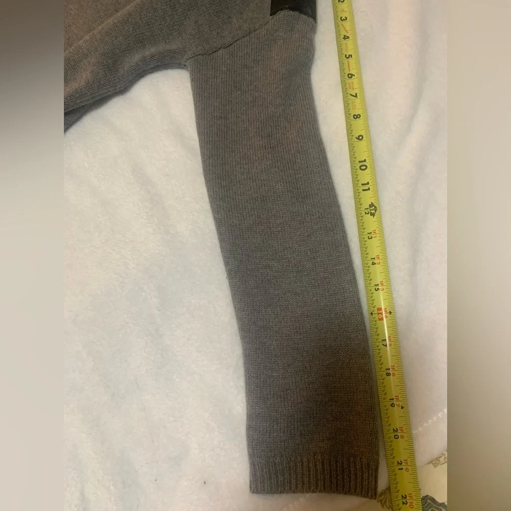 BCBGMaxAzria Gray Sweater with Black Shoulder Detail S